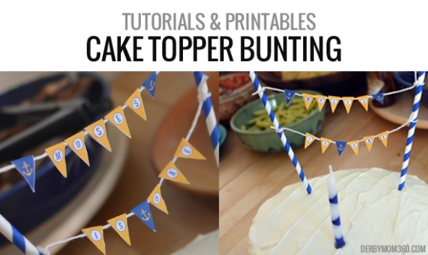 Derby Mom 360: Nautical Cake Topper Bunting