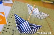 Derby Mom 360: Paper Boats for a Nautical Themed Party